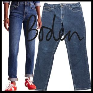 Boden Denim Girlfriend Mid-Rise Relaxed Fit Taper Leg Jeans (12R)